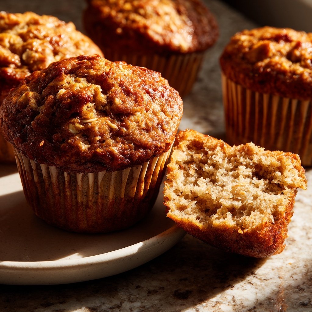 Muffins mit Banane und Haferflocken