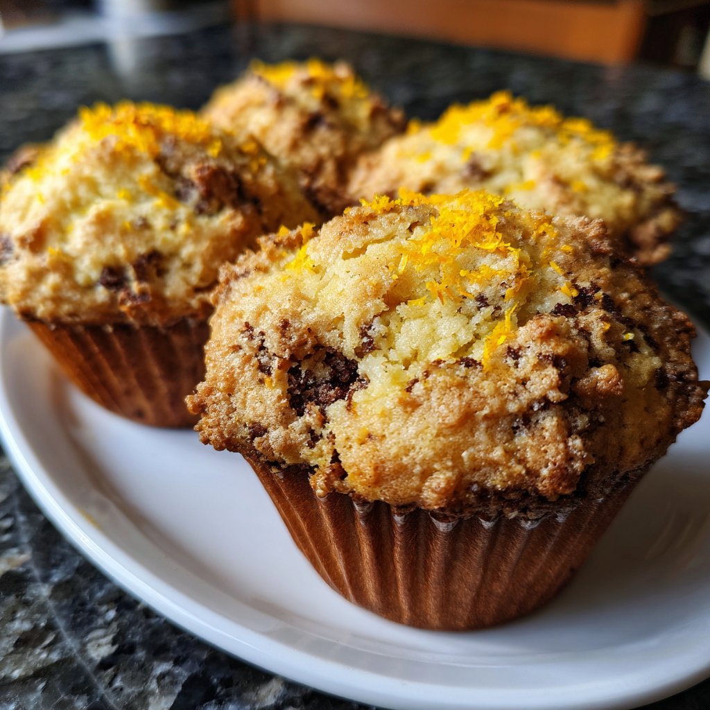Muffins mit Kakao und Orange