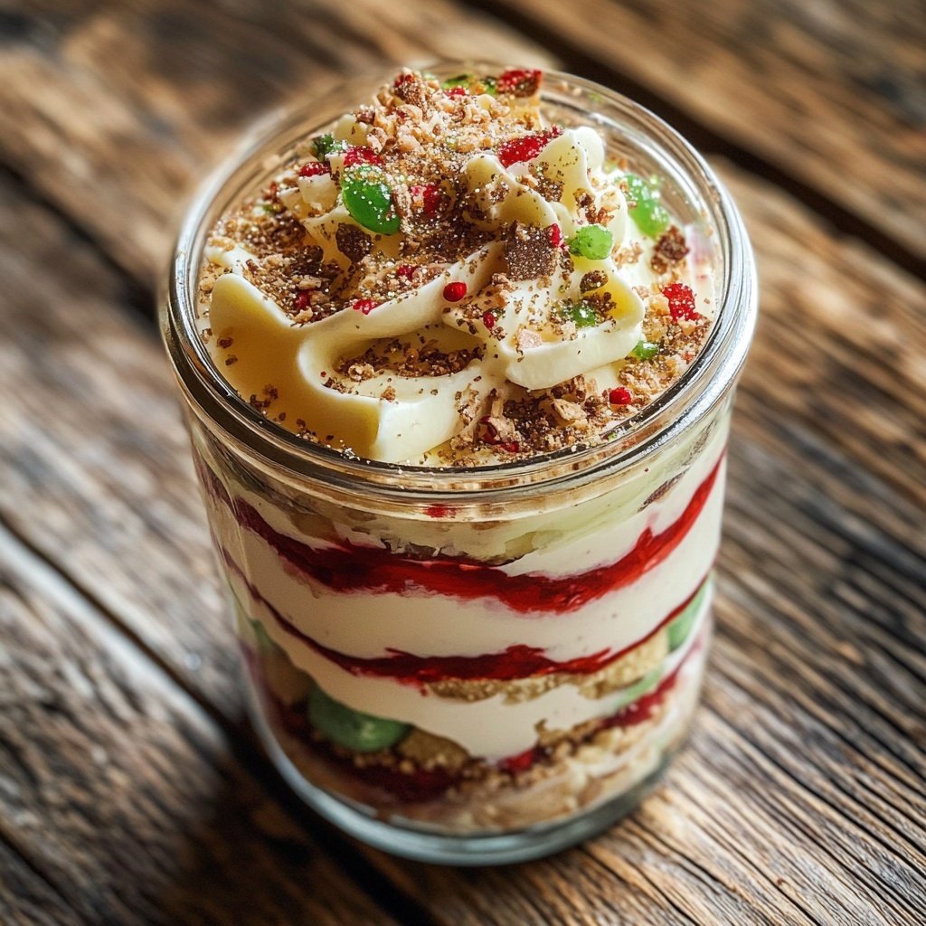 Weihnachtliches Rentier Dessert im Glas