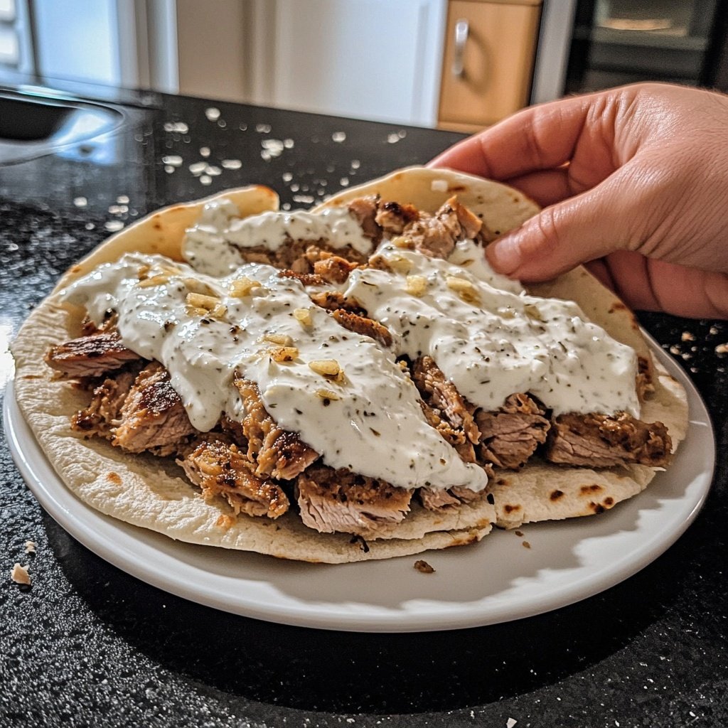 Döner mit Knoblauchjoghurt