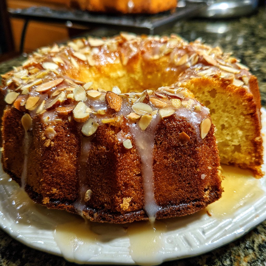 Zitronenkuchen mit Mandeln