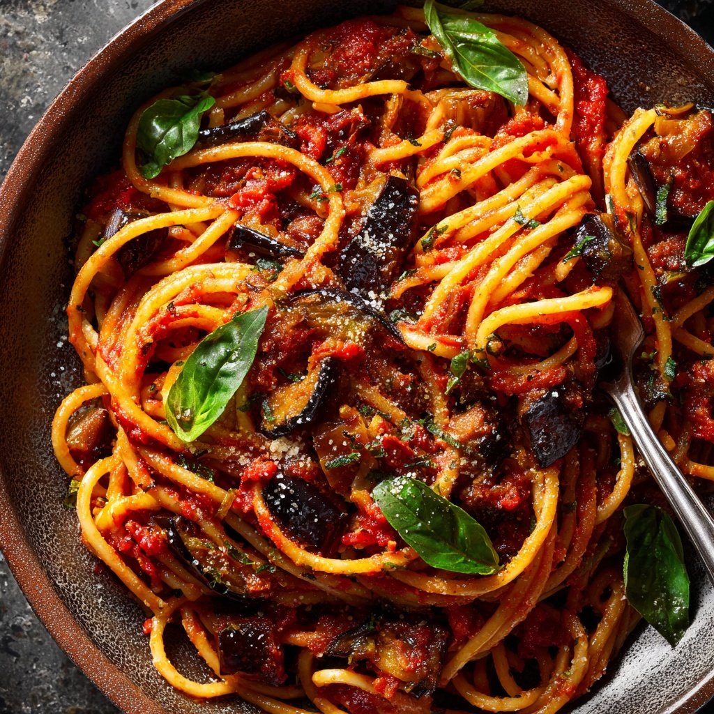 Internationale Küche Italienische Pasta alla Norma