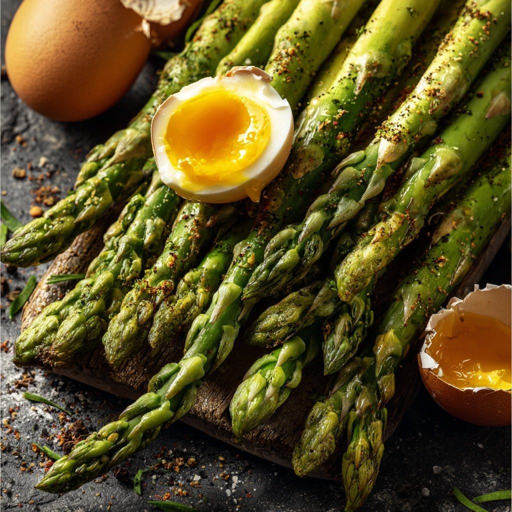 Grüner Spargel Mit Ei