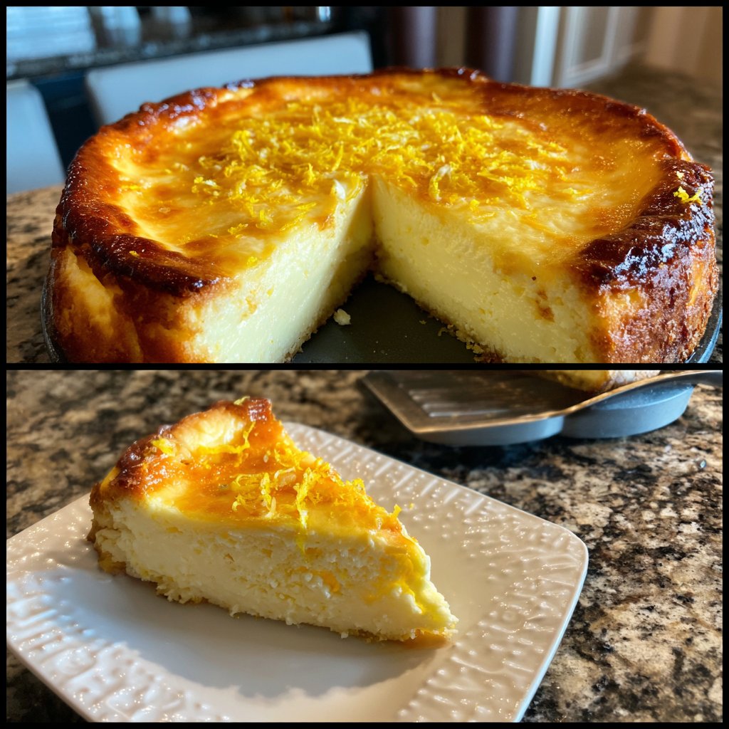 Käsekuchen mit Zitronenschale