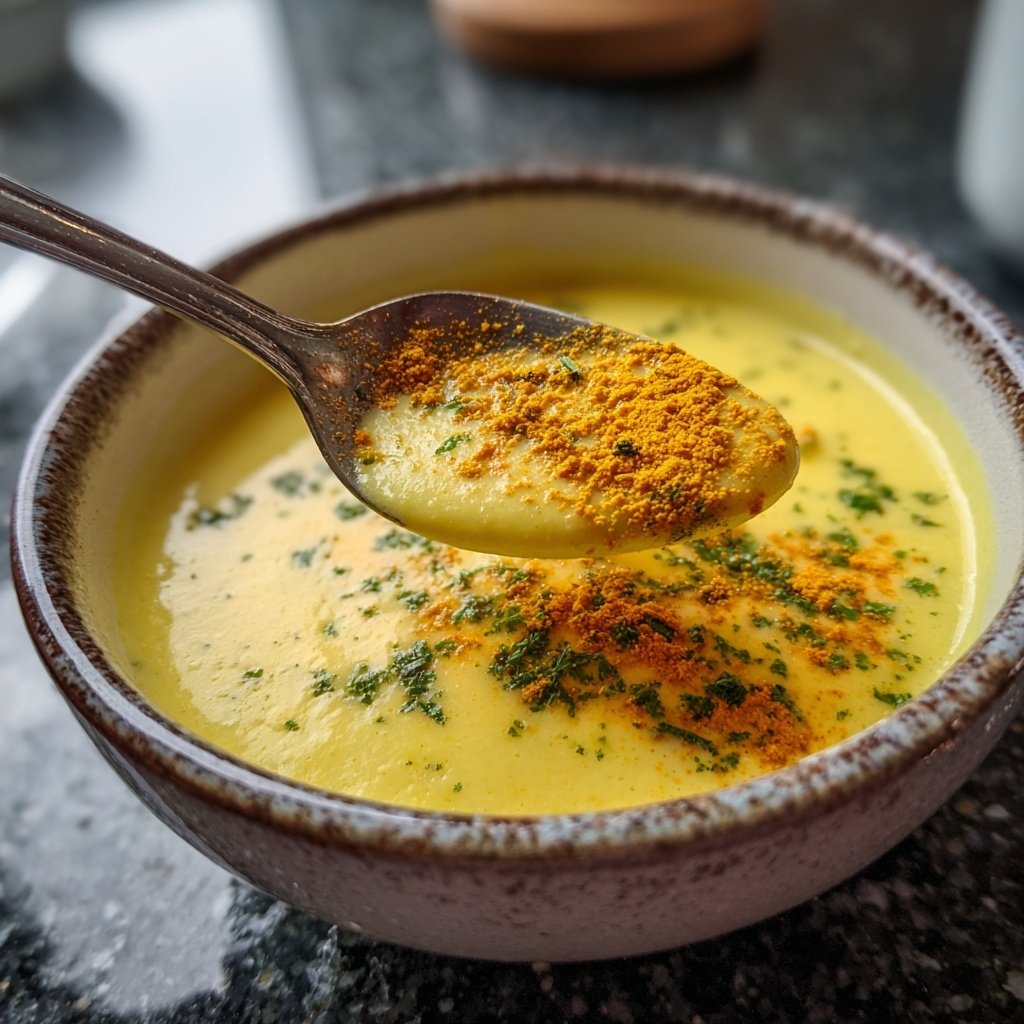 Cremige Blumenkohlsuppe mit Curry
