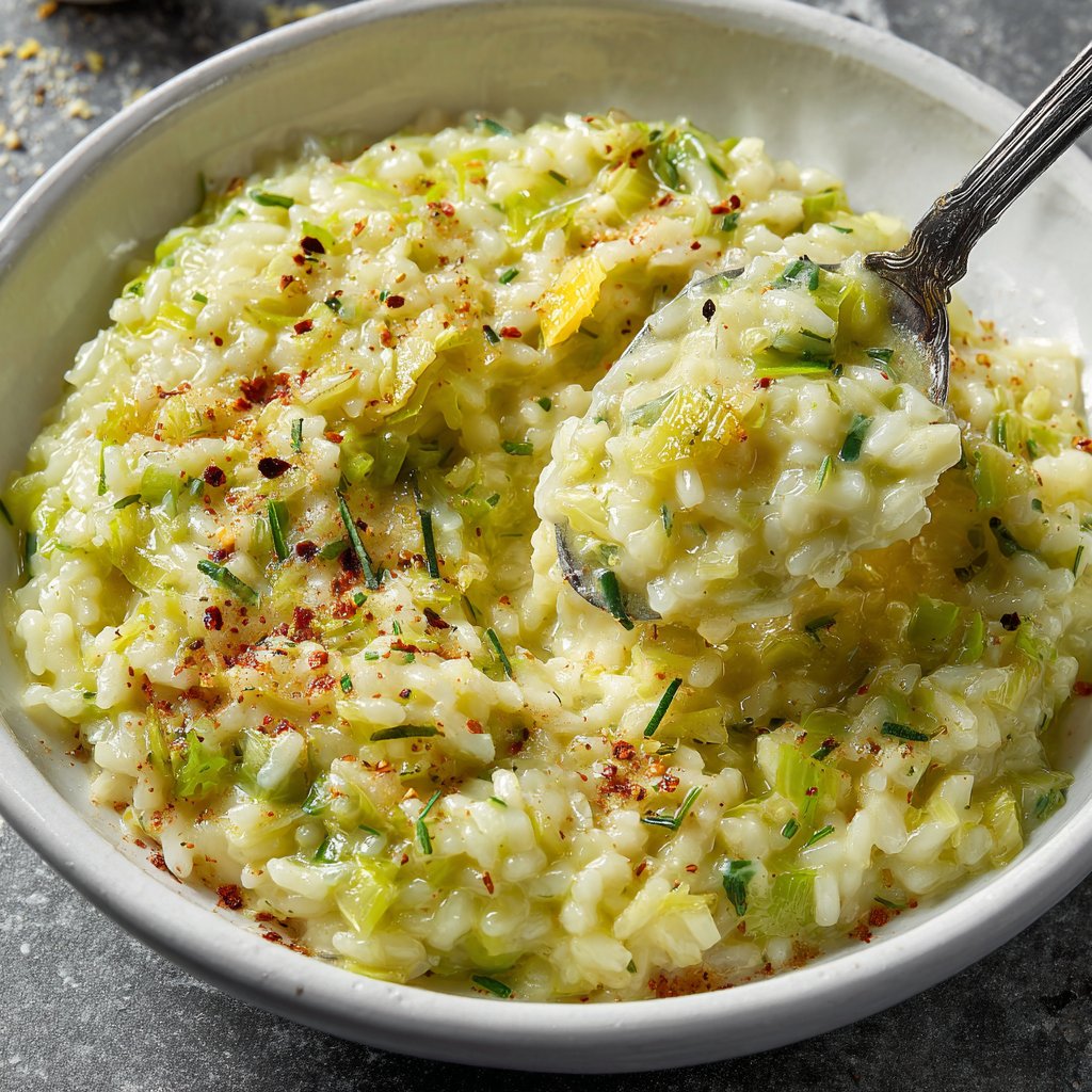 Risotto mit Lauch und Zitrone