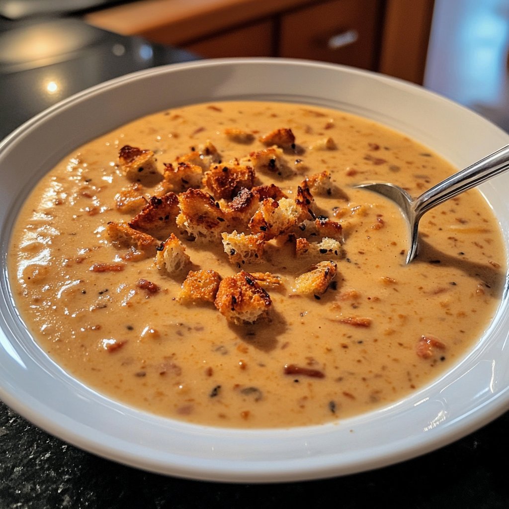 Kürbissuppe mit Knoblauch