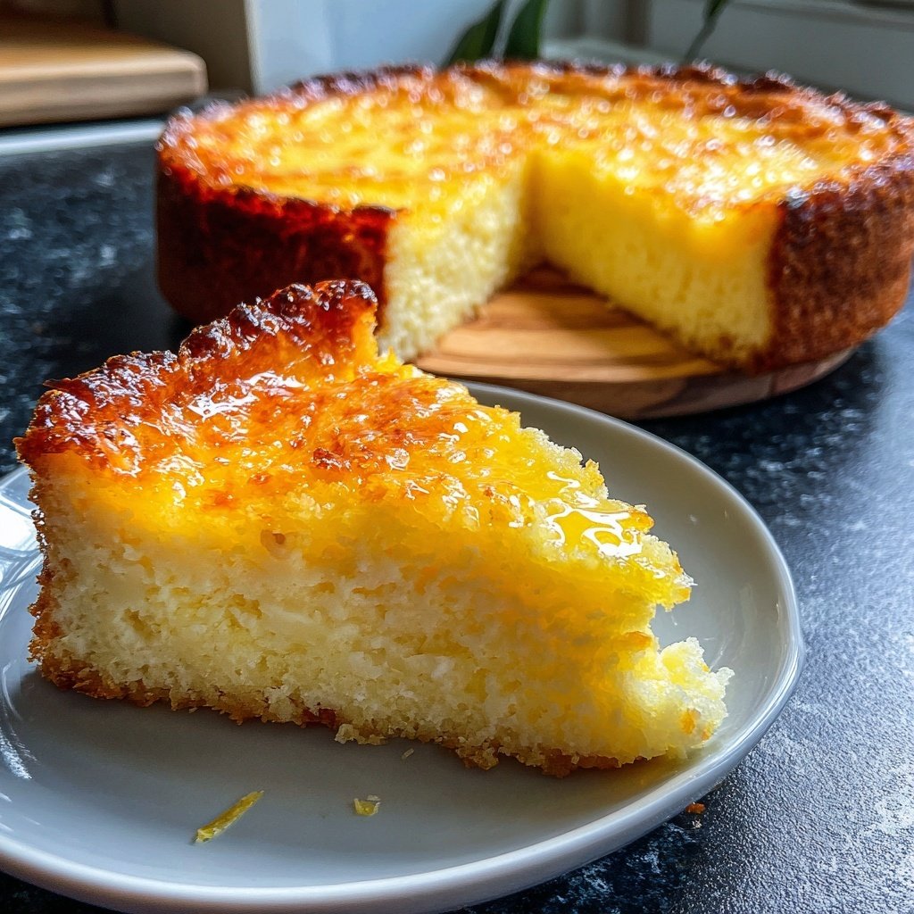 Käsekuchen mit Zitronenguss