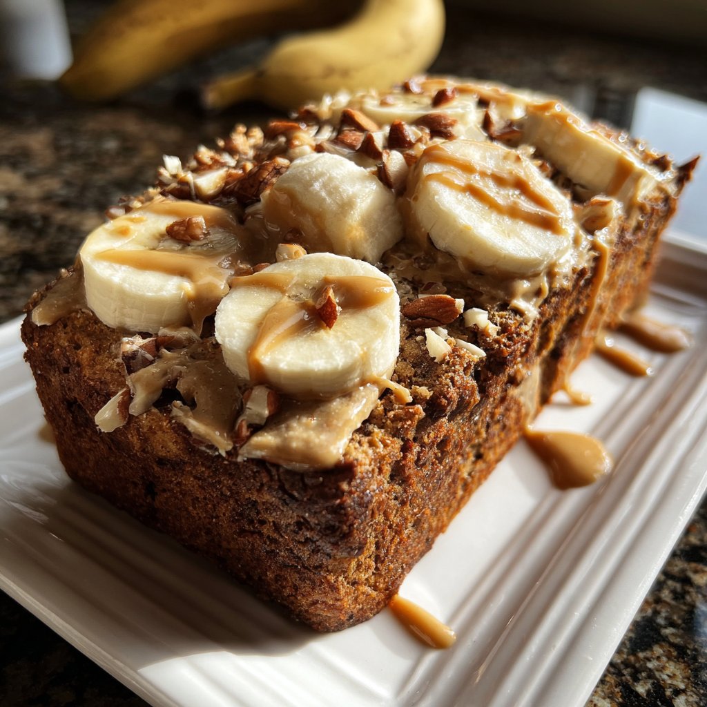 Bananenbrot mit Mandelmus