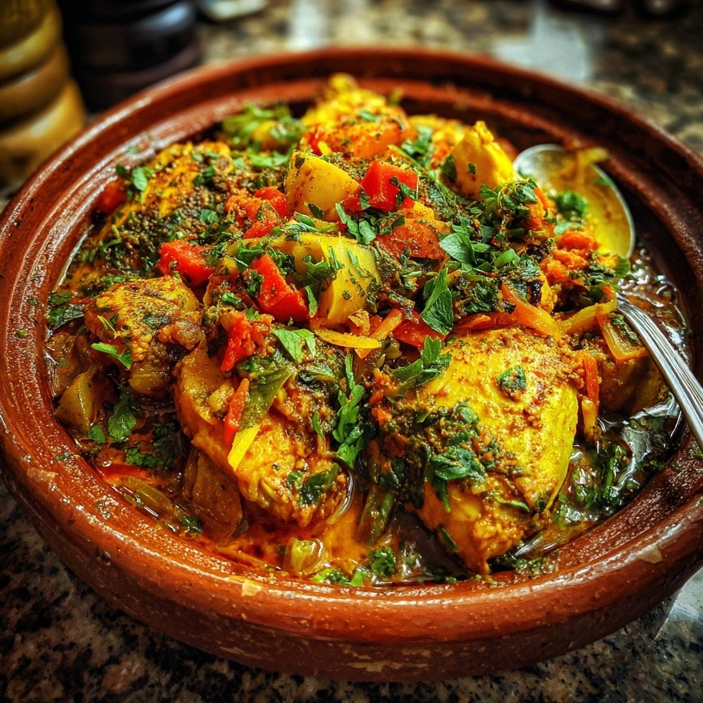 Internationale Küche Marokkanisches Hähnchen-Tagine