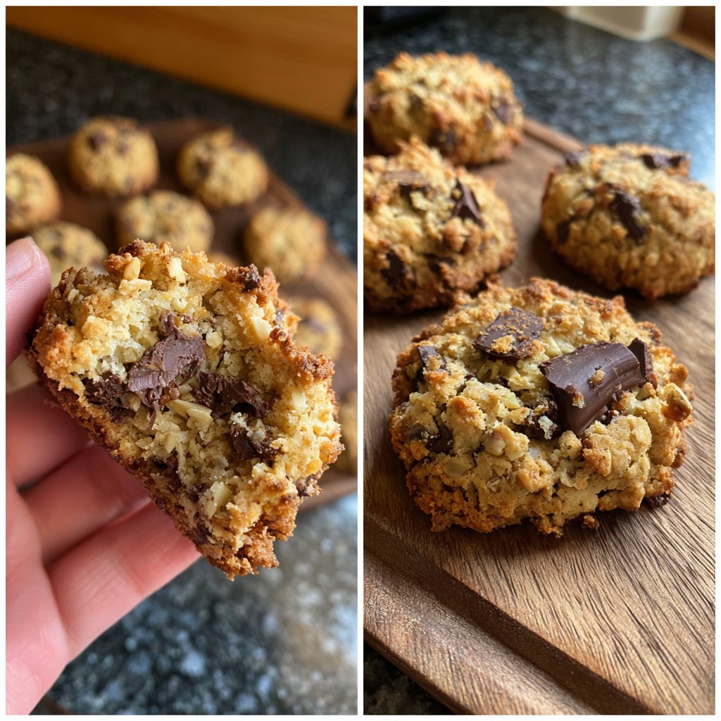 Cookies mit Haferflocken und Schokostückchen