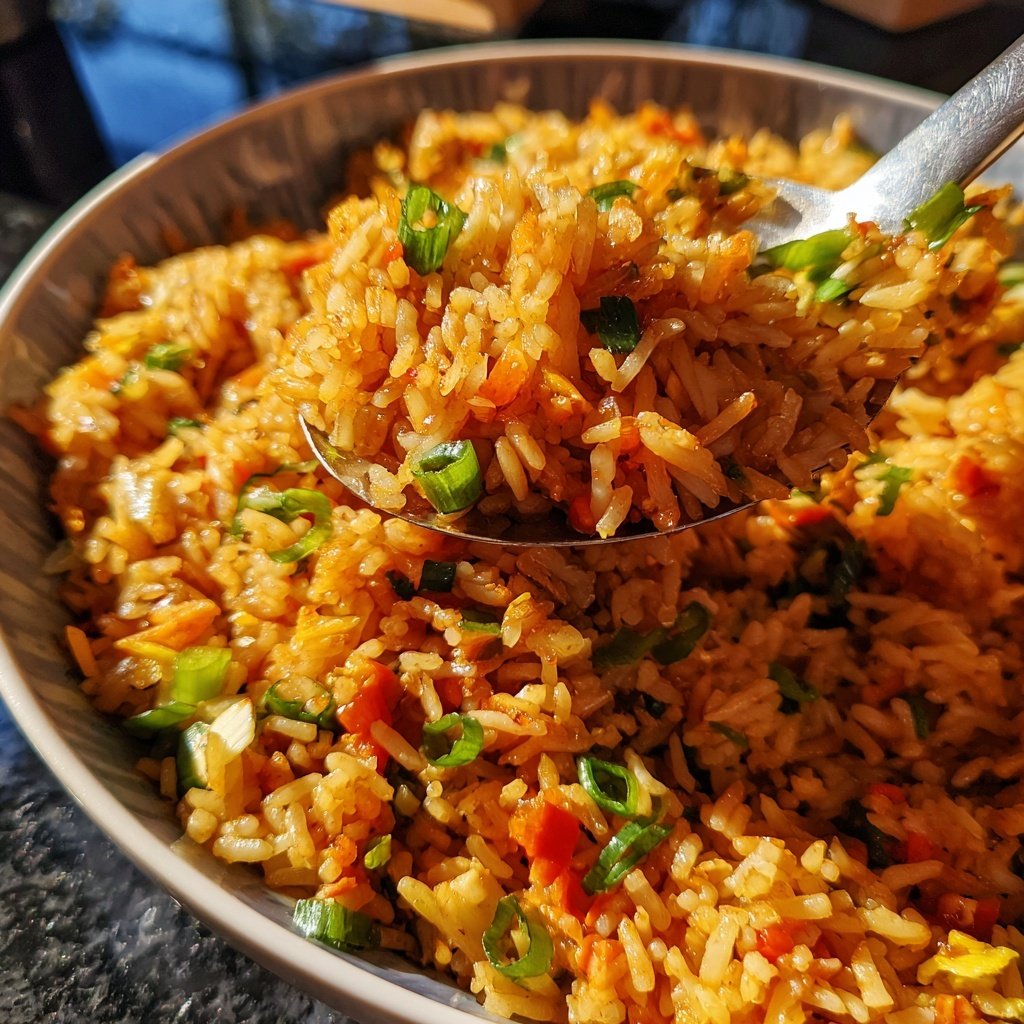 Gebratener Reis mit Frühlingszwiebeln