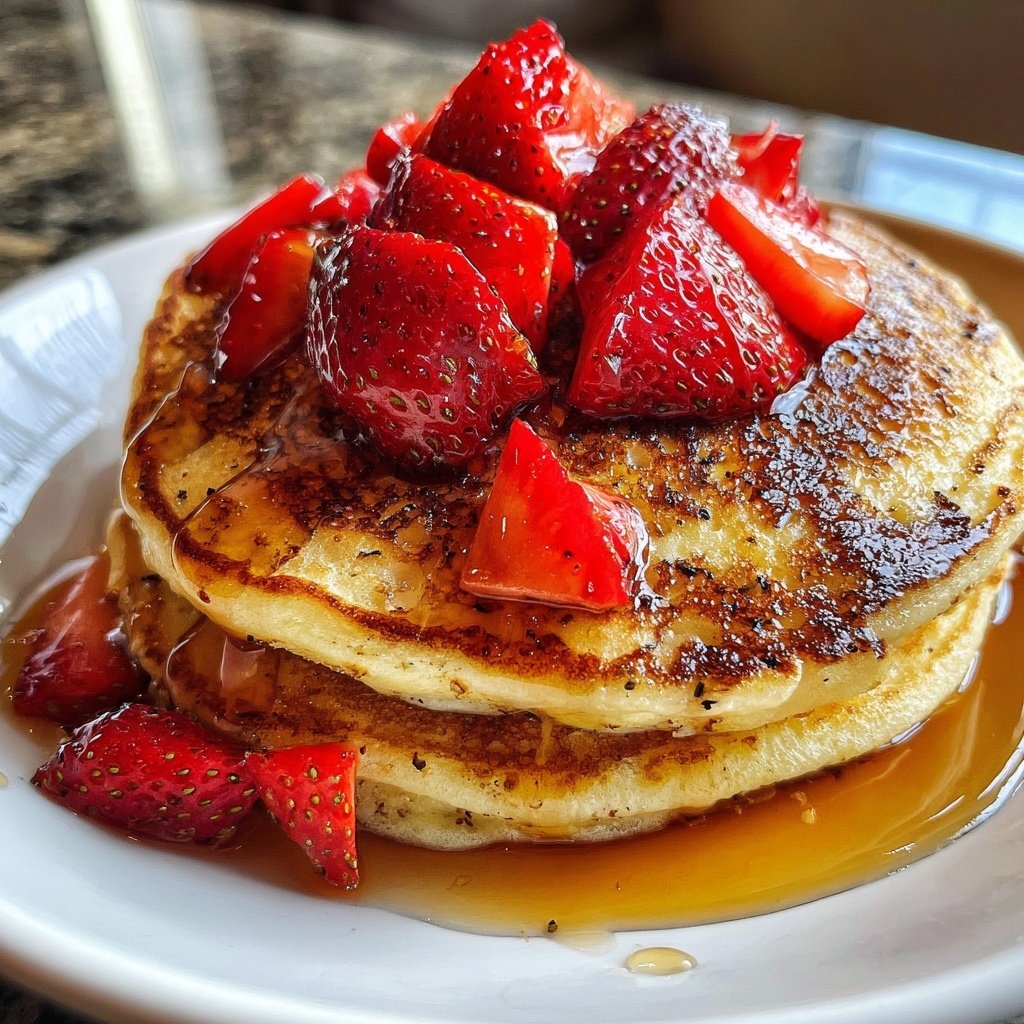 Valentinstag Frühstück mit Pfannkuchen