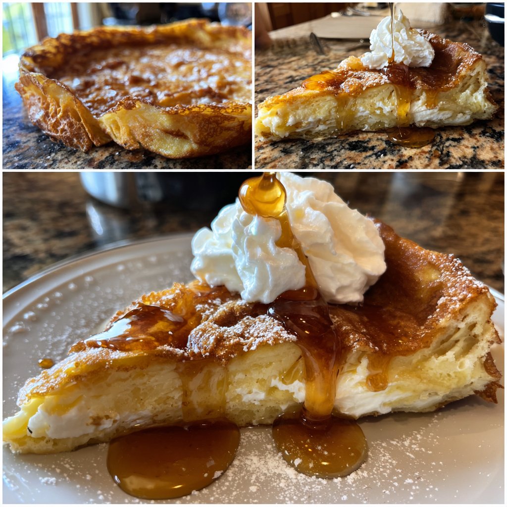 Pfannkuchen mit Quark und Honig