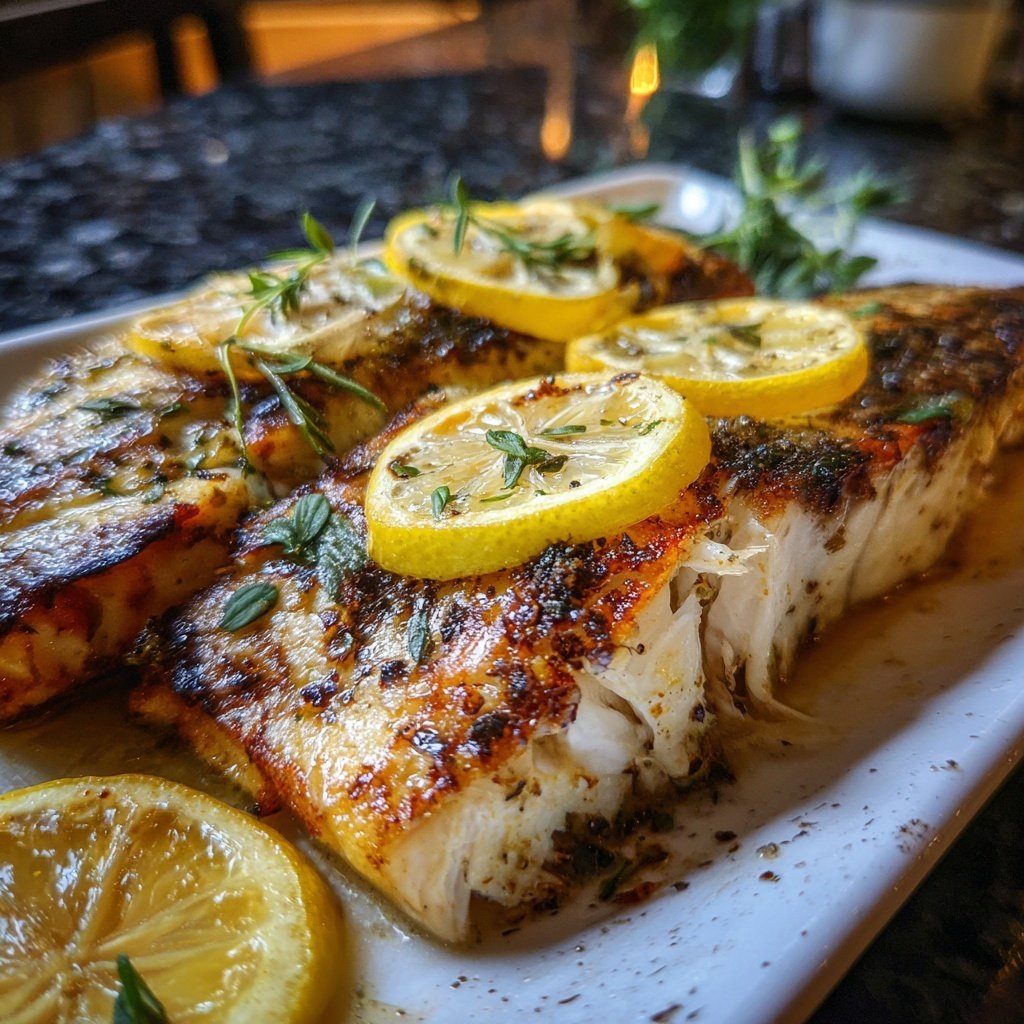 Gesund & Leicht Zitronen-Gegrillter Fisch